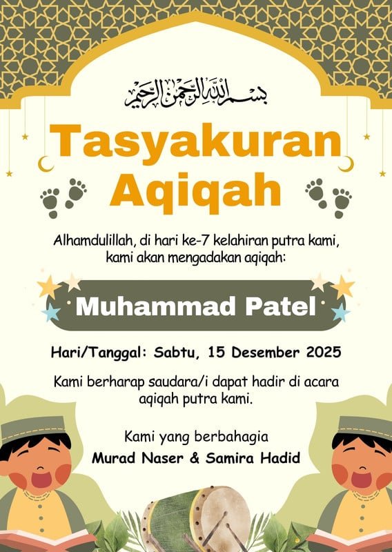 Undangan Aqiqah