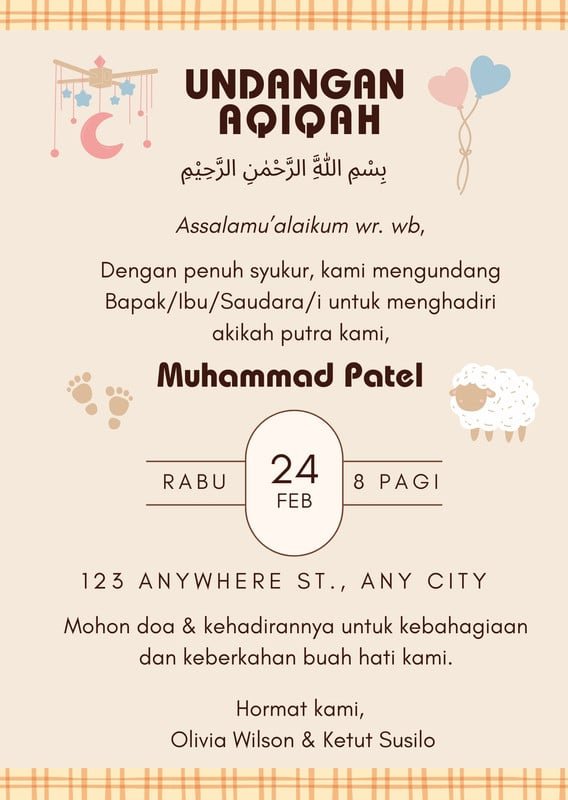 Undangan Aqiqah